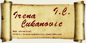 Irena Čukanović vizit kartica
